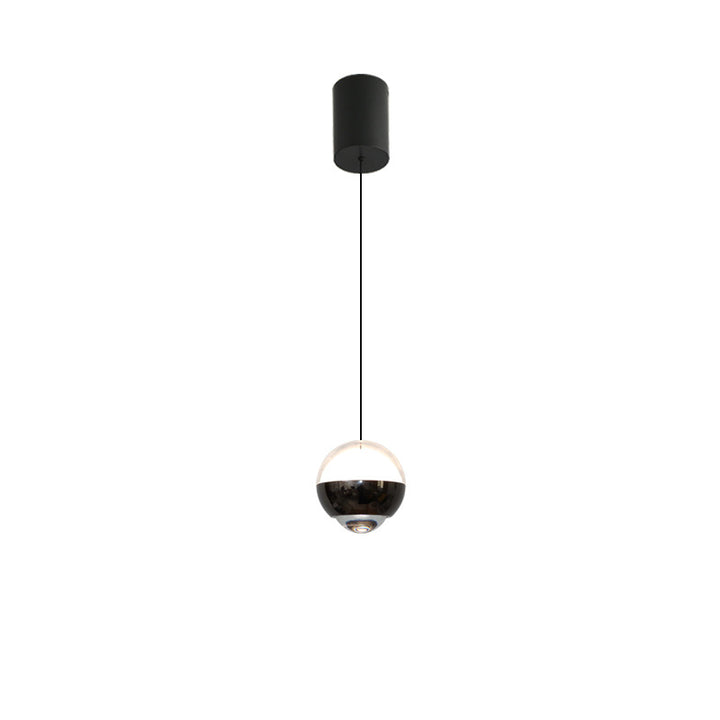 Moderne Einfachheit Ball Aluminium Acrylglas LED Pendelleuchte Liftable Für Nachttisch 