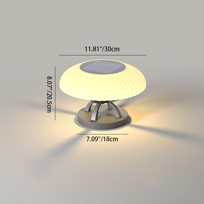 Lampe de paysage LED contemporaine en acier inoxydable étanche PE design champignon pour patio extérieur 