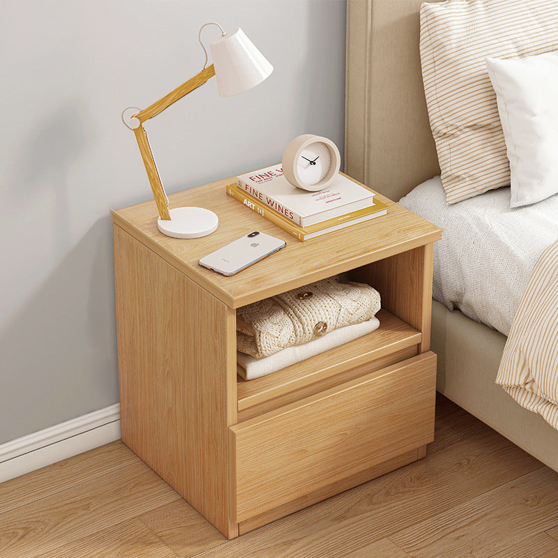 Table de nuit rectangulaire minimaliste moderne avec panneau de densité 1 tiroir pour chambre 