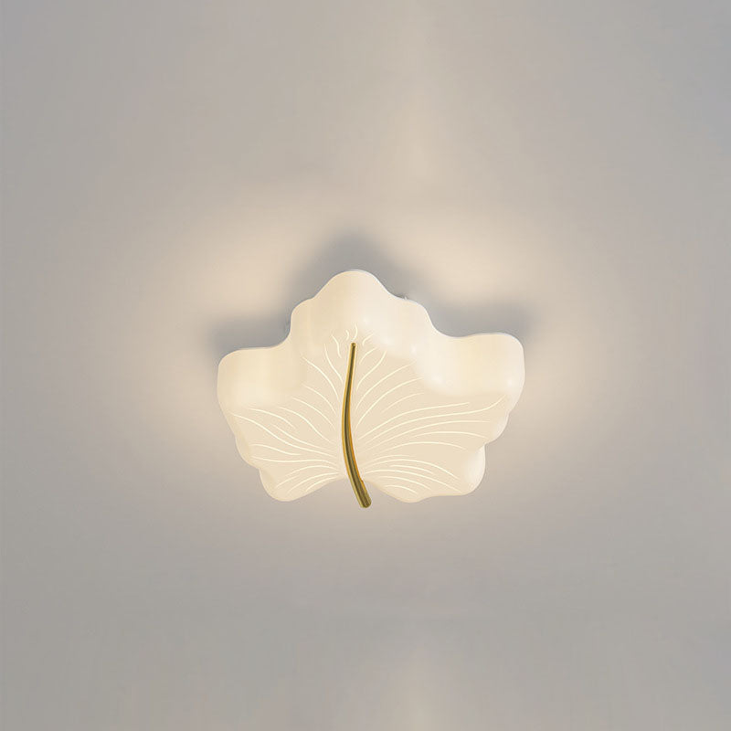Moderne minimalistische Ahornblatt Eisen Acryl LED Unterputz Deckenleuchte für Schlafzimmer 