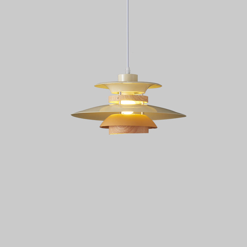 Lustre suspendu moderne et créatif en fer et verre avec une lumière pour la salle à manger 