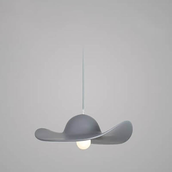 Contemporary Nordic Hat Design Resin 1-Light Pendant Light For Living Room