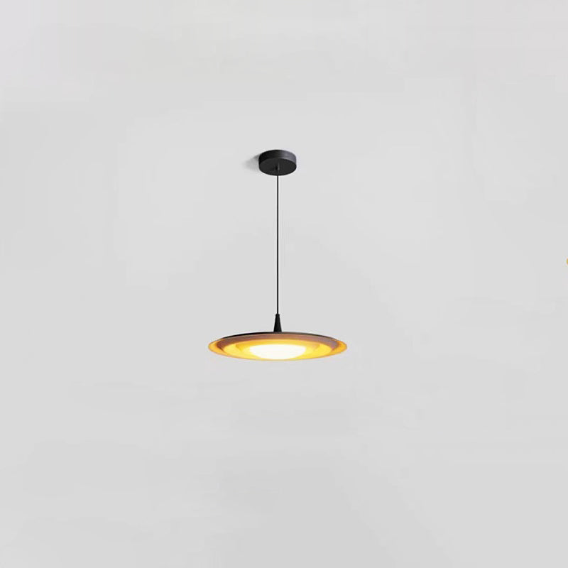 Moderne minimalistische runde Wasser-Kräuselung Acryl Eisen LED Pendelleuchte für Schlafzimmer 