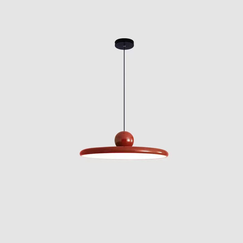 Zeitgenössische skandinavische runde fliegende Untertasse Eisen Acryl LED Pendelleuchte für Wohnzimmer 