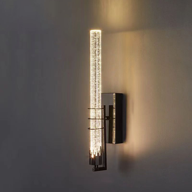 مصباح حائط عصري فاخر على شكل أسطوانة من الكريستال LED لغرفة المعيشة 