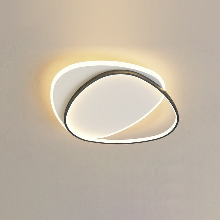 Moderne minimalistische Dreieck ovale Acryl Eisen LED Unterputz Deckenleuchte für Wohnzimmer 