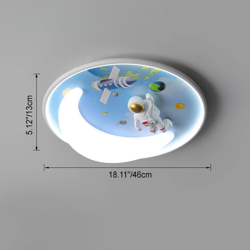 Nordischer minimalistischer Cartoon-Resin-Runder LED-Deckenleuchte 