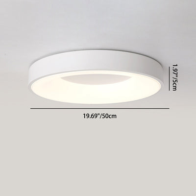 Plafonnier LED rond minimaliste moderne en fer et acrylique pour chambre à coucher 
