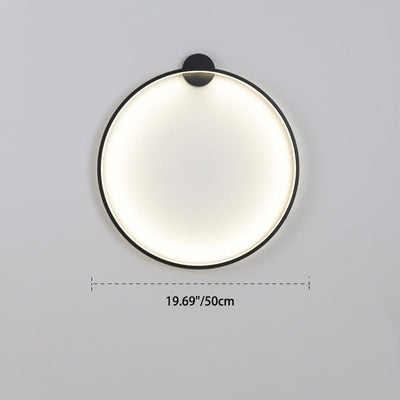 مصباح حائط LED دائري من الألومنيوم والأكريليك بتصميم حديث وبسيط لغرفة النوم 