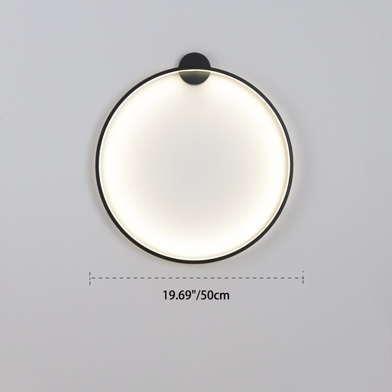 مصباح حائط LED دائري من الألومنيوم والأكريليك بتصميم حديث وبسيط لغرفة النوم 