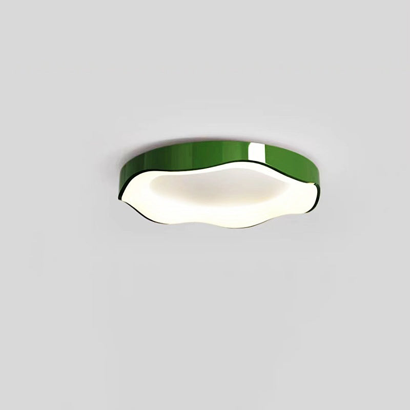 Zeitgenössische nordische runde Eisen PVC LED Unterputz-Deckenleuchte für Wohnzimmer
