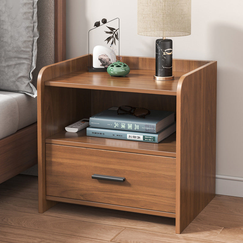 Table de nuit rectangulaire traditionnelle chinoise en panneau de densité avec 1/2 tiroir pour chambre 