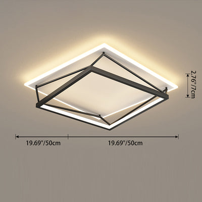 ضوء السقف LED بتصميم هندسي بسيط على الطراز الشمالي 