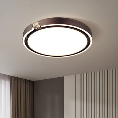 Moderne Luxus Runde Galvanisierte Aluminium Acryl LED Unterputz Deckenleuchte Für Schlafzimmer 