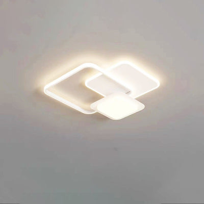 Moderne minimalistische runde quadratische Eisen Acryl LED Unterputz Deckenleuchte für Schlafzimmer 