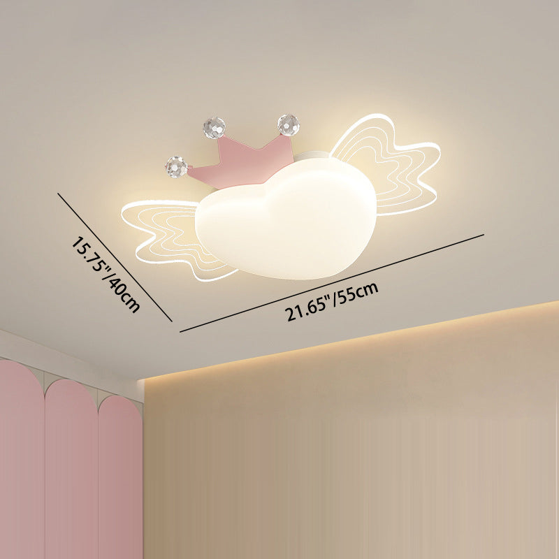 Luz de techo LED empotrada de hierro PE con forma de avión de arte moderno Deco con forma de corazón para sala de estar 