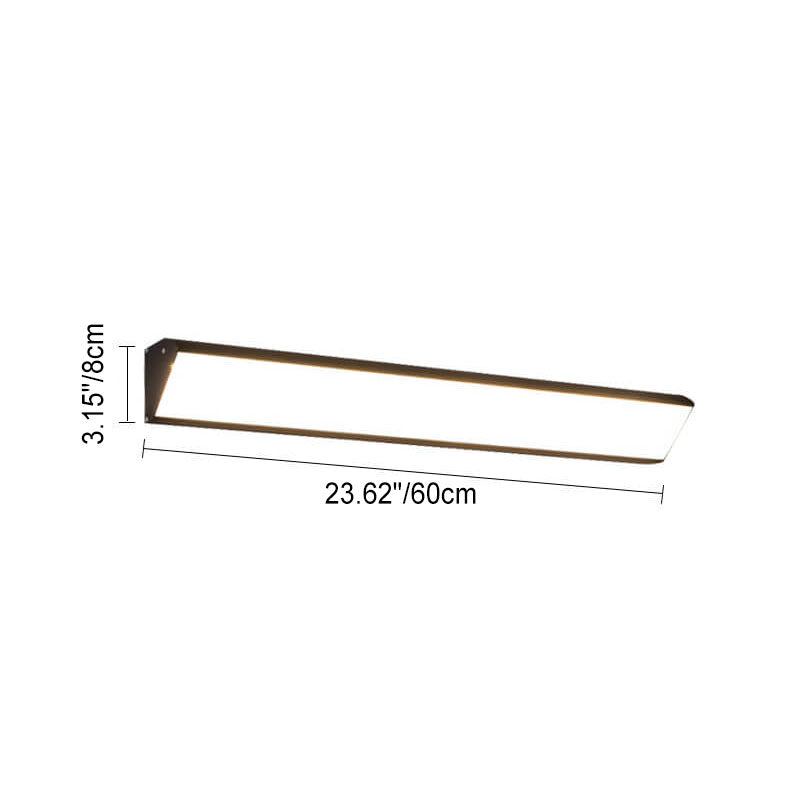 Modern Minimalist Outdoor Long Bar Aluminum Acrylic Waterproof LED Wall Sconce Lamp For Outdoor