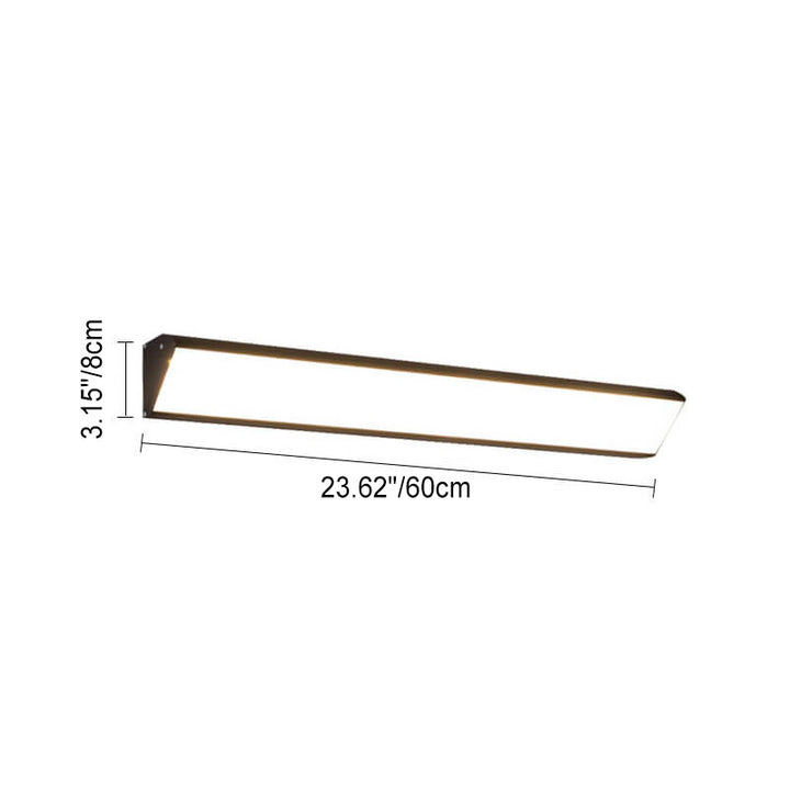 Modern Minimalist Outdoor Long Bar Aluminum Acrylic Waterproof LED Wall Sconce Lamp For Outdoor