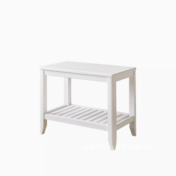 Mesa de café cuadrada de madera minimalista moderna con cuatro patas para sala de estar 