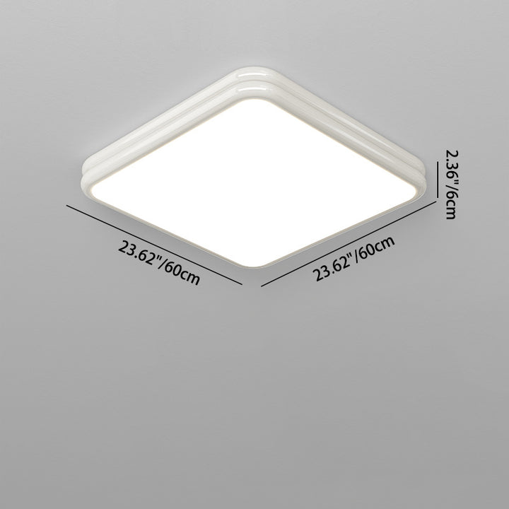 Plafonnier LED moderne minimaliste carré rectangulaire à double couche en fer et acrylique pour chambre 