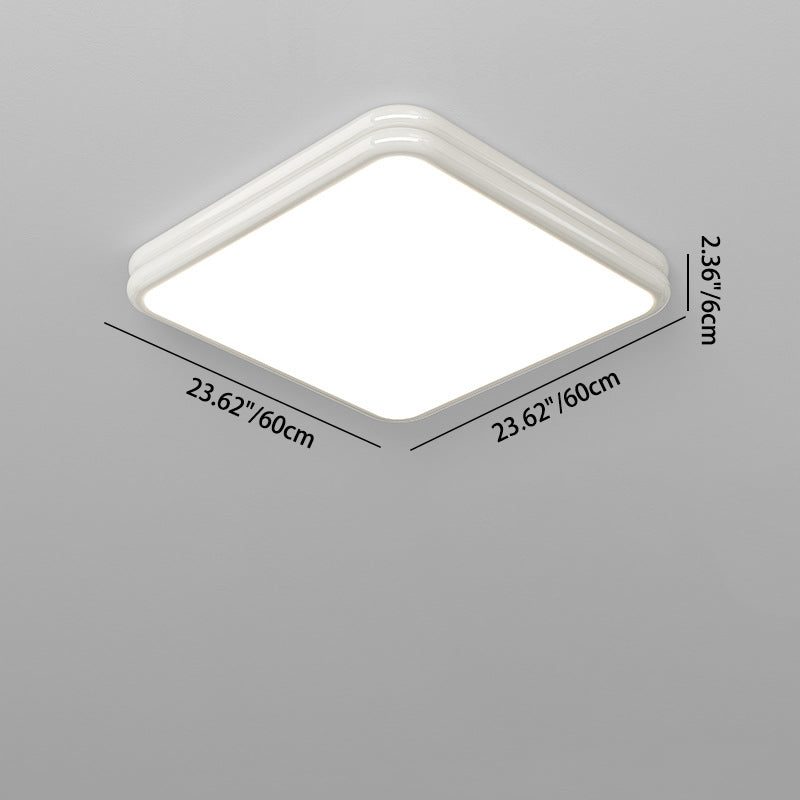 Moderne minimalistische quadratische Rechteck Doppelschicht Eisen Acryl LED Unterputz Deckenleuchte für Schlafzimmer 