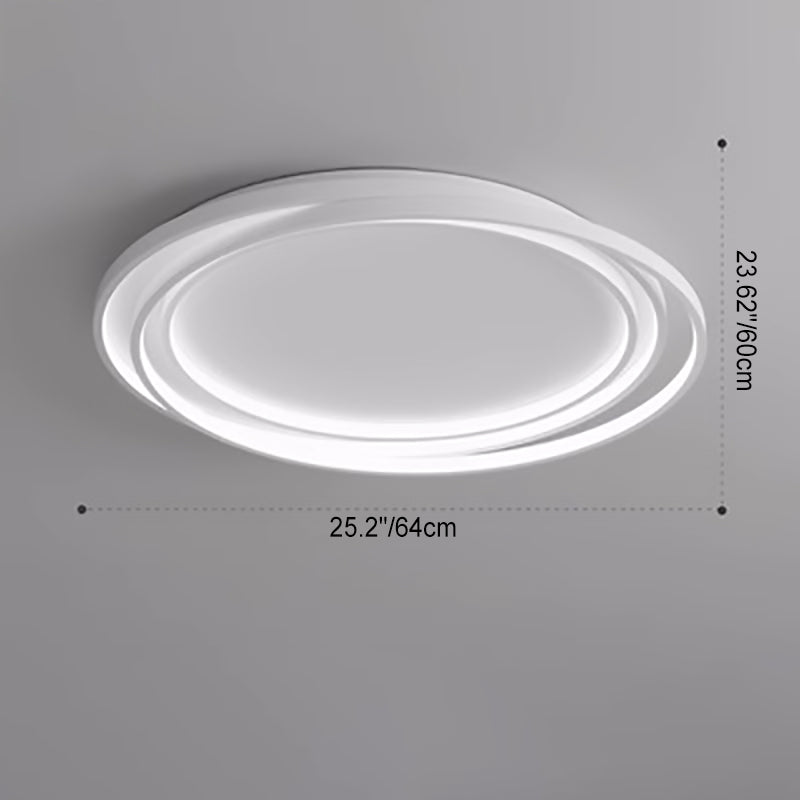 Moderne minimalistische runde Kreis Eisen LED Unterputz Deckenleuchte für Schlafzimmer 