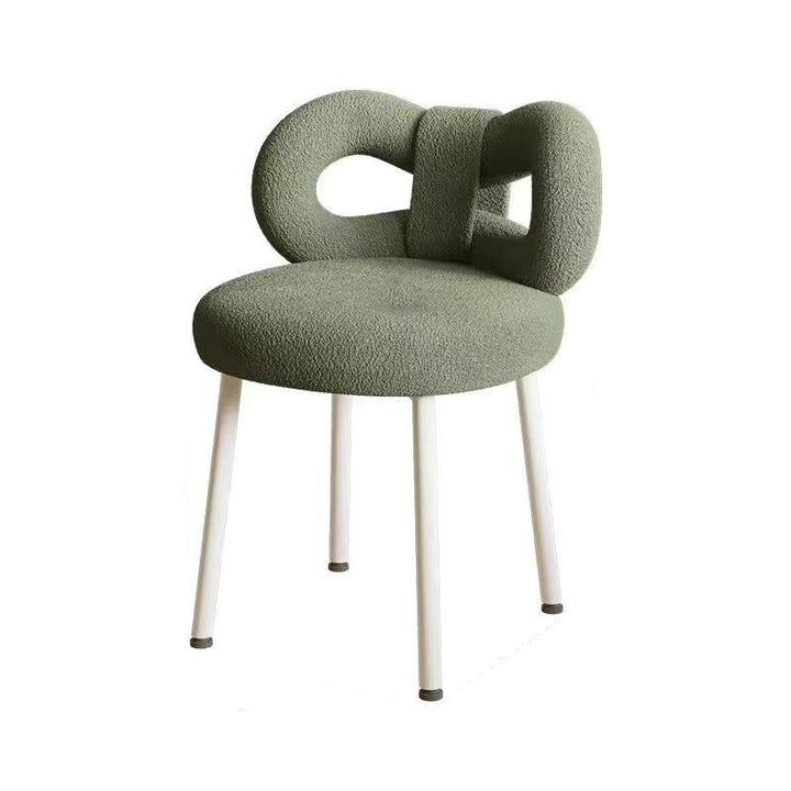 Tabouret de coiffeuse rond en laine d&