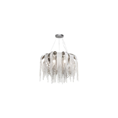 Modern Luxury Iron Aluminum Chain Tassel 6/8/10/12/15 Light Chandeliers For Hallway