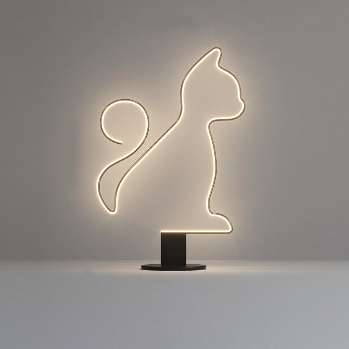 Zeitgenössische kreative Eisen Aluminium Acryl Katze Hund LED stehend Stehleuchte für Schlafzimmer 