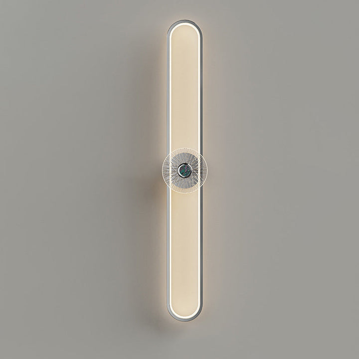 Moderne minimalistische lange ovale Hardware Aluminium LED Wandleuchte Lampe für Wohnzimmer 
