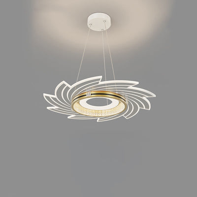 Lámpara colgante LED de lujo contemporáneo con pantalla de acrílico cristalino para dormitorio 