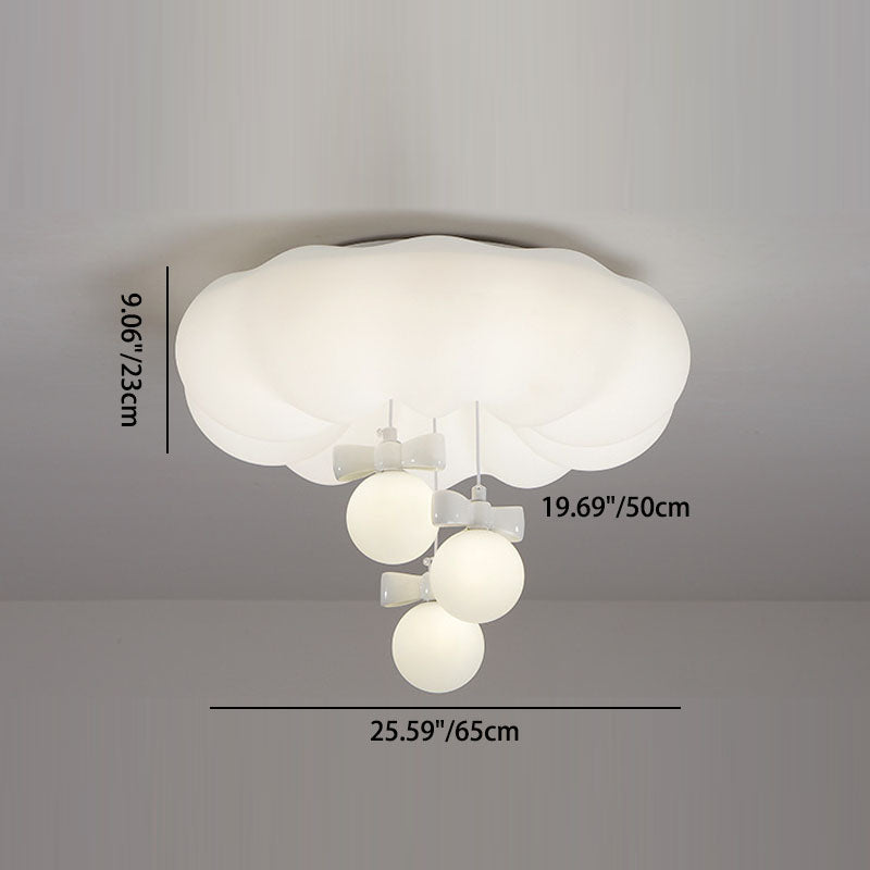Moderne minimalistische Wolken sphärische Bogen Eisen Kunststoff LED Unterputz Deckenleuchte für Schlafzimmer 