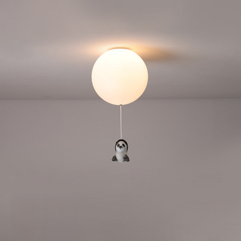 Moderne Minimaliste Ours Ballon Résine PE 1/3 Lumière Plafonnier Pour Chambre 