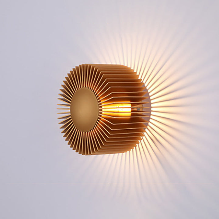Applique murale LED design tournesol rond en aluminium minimaliste moderne pour salon 