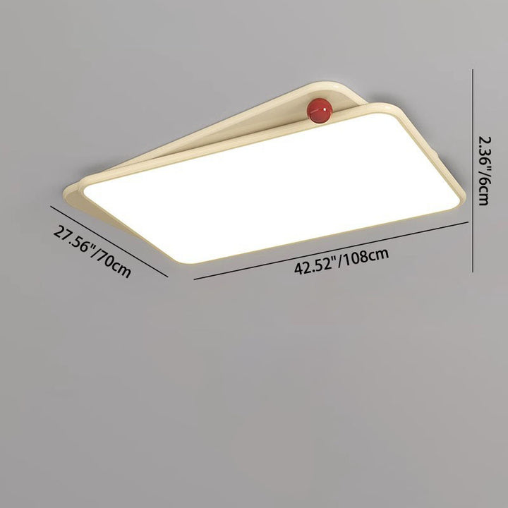 Plafonnier LED en fer acrylique carré rond rectangulaire minimaliste moderne pour salon 