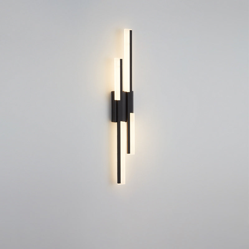 Moderne minimalistische vertikale Bar Acryl Eisen LED Wandleuchte Lampe für Wohnzimmer 