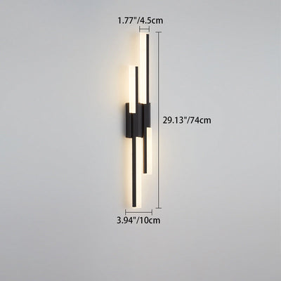 Moderne minimalistische vertikale Bar Acryl Eisen LED Wandleuchte Lampe für Wohnzimmer 