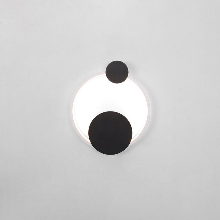 Moderne minimalistische Eisen Aluminium Runde elliptische LED Wandleuchte Lampe für Nacht 