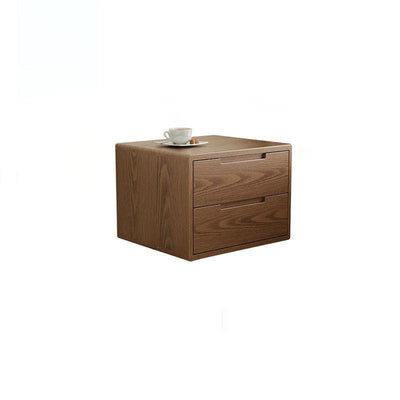 Table de nuit carrée en bois de caoutchouc moderne avec 1/2 tiroir pour chevet 