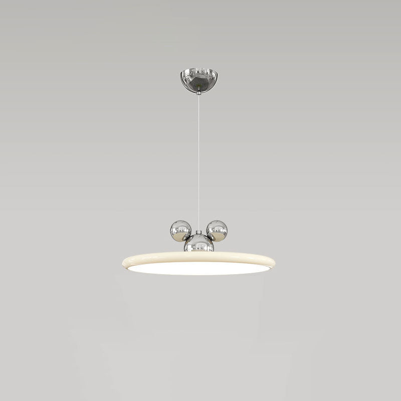 Modern Minimalist Disc Flying Saucer Hardware Aluminum LED Pendant Light For Living Room