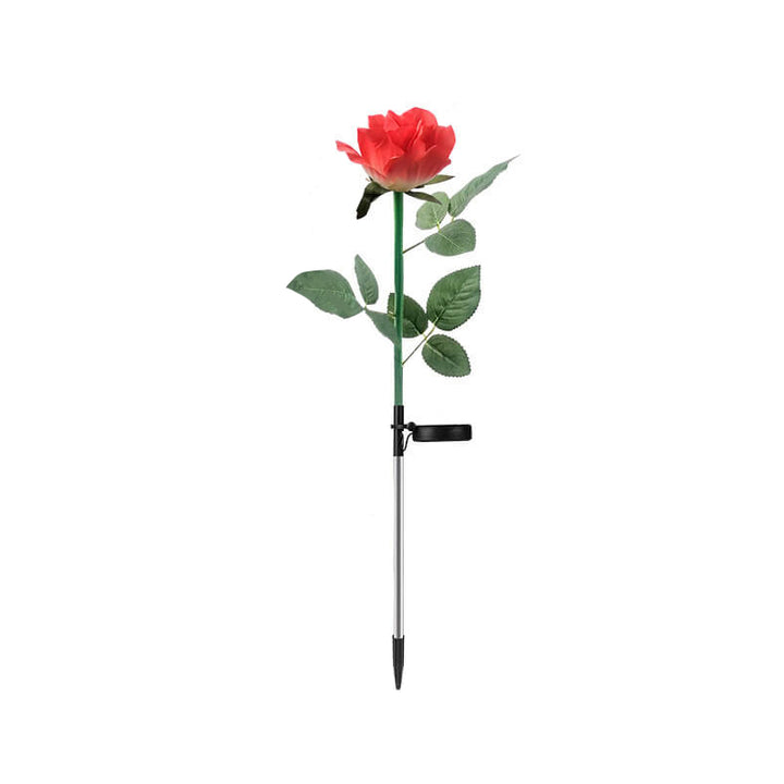 Luz Solar Moderna de Jardín Rosa LED con Enchufe de Tierra para Exteriores 