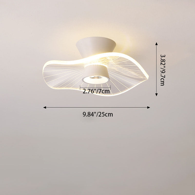 Modern Minimalist Round Rose Flower Iron Acrylic LED Flush Mount Ceiling Light For Living Room