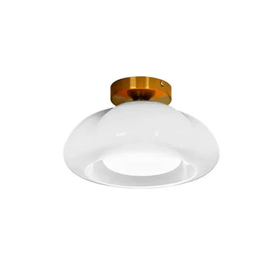 Moderne kreative Glas-Kürbis-Pilz 1-Licht Semi-Flush-Mount-Deckenleuchte 