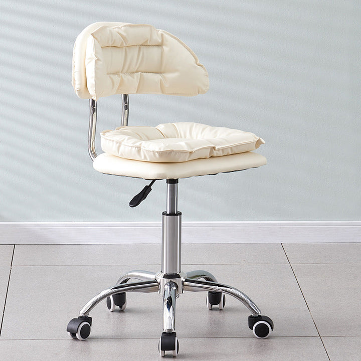 Moderner minimalistischer quadratischer Kissen Barhocker aus Kunstleder mit Metallrückenlehne, höhenverstellbar für Esszimmer 