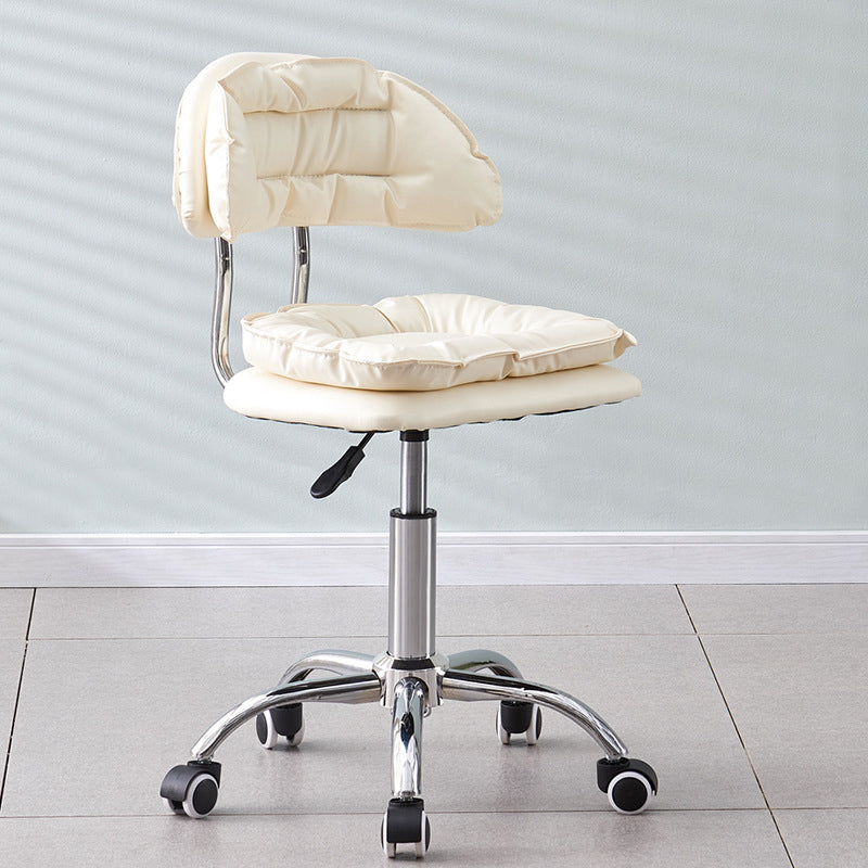 Moderner minimalistischer quadratischer Kissenleder-Metall-Barhocker mit Rückenlehne, höhenverstellbar für Esszimmer 