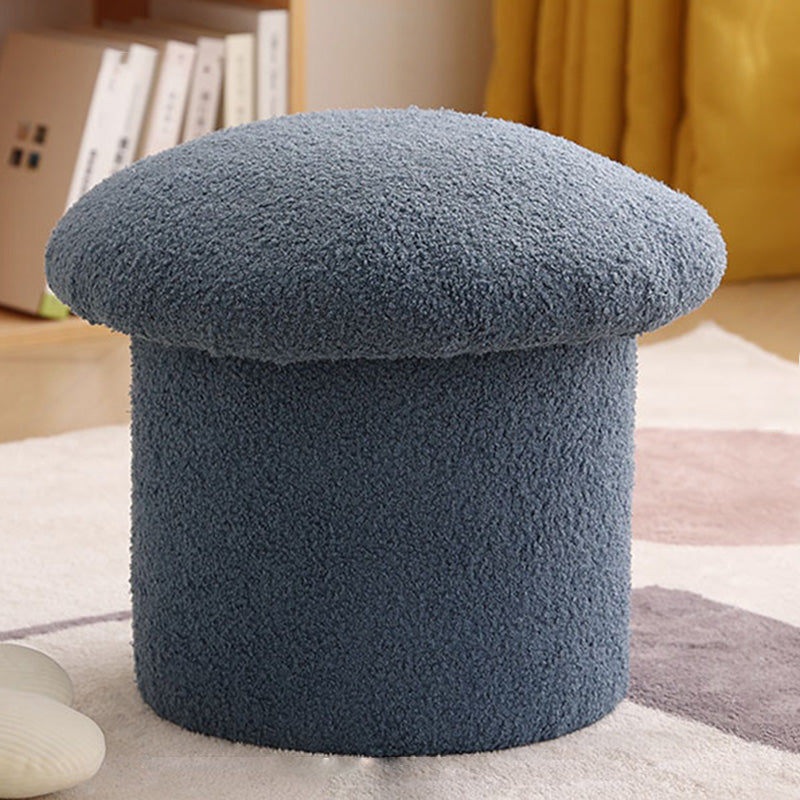 Pouf repose-pieds en velours de forme champignon pour salon, simplicité contemporaine 