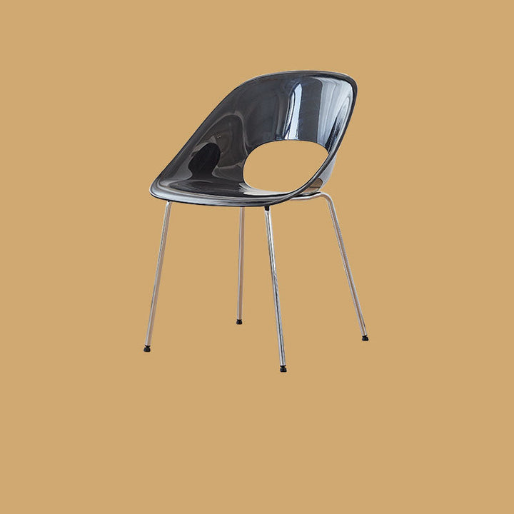 Modern Minimalist Ring Curved Plastic Iron Dining Chair Backrest For Dining Room