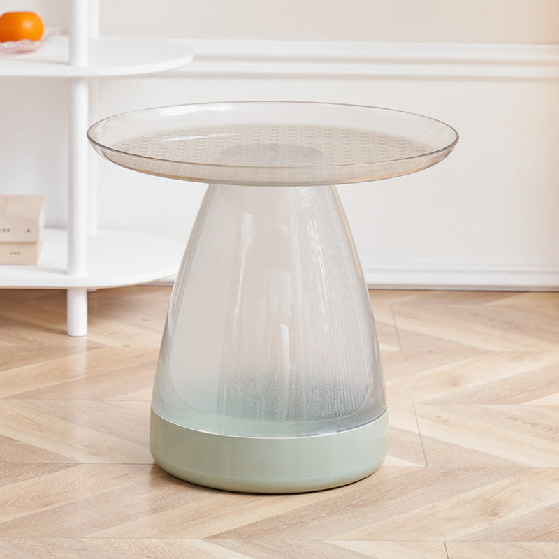 Mesa de centro contemporánea escandinava de círculo geométrico PET para sala de estar 