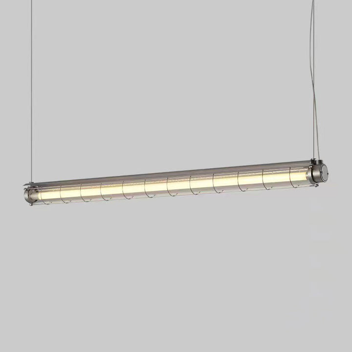 Zeitgenössischer Industrieller Langer Hardware Acryl 1/2 Licht Insel Licht Kronleuchter Für Esszimmer 