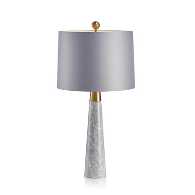 Contemporary Nordic Marble Cylinder 1-Light Table Lamp For Bedroom